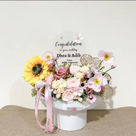 Bloom Box Akrilik Ucapan Wedding Payakumbuh