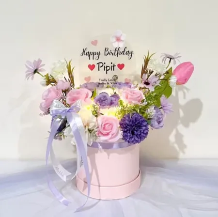 Bloom Box Akrilik Ucapan Ulang Tahun Payakumbuh